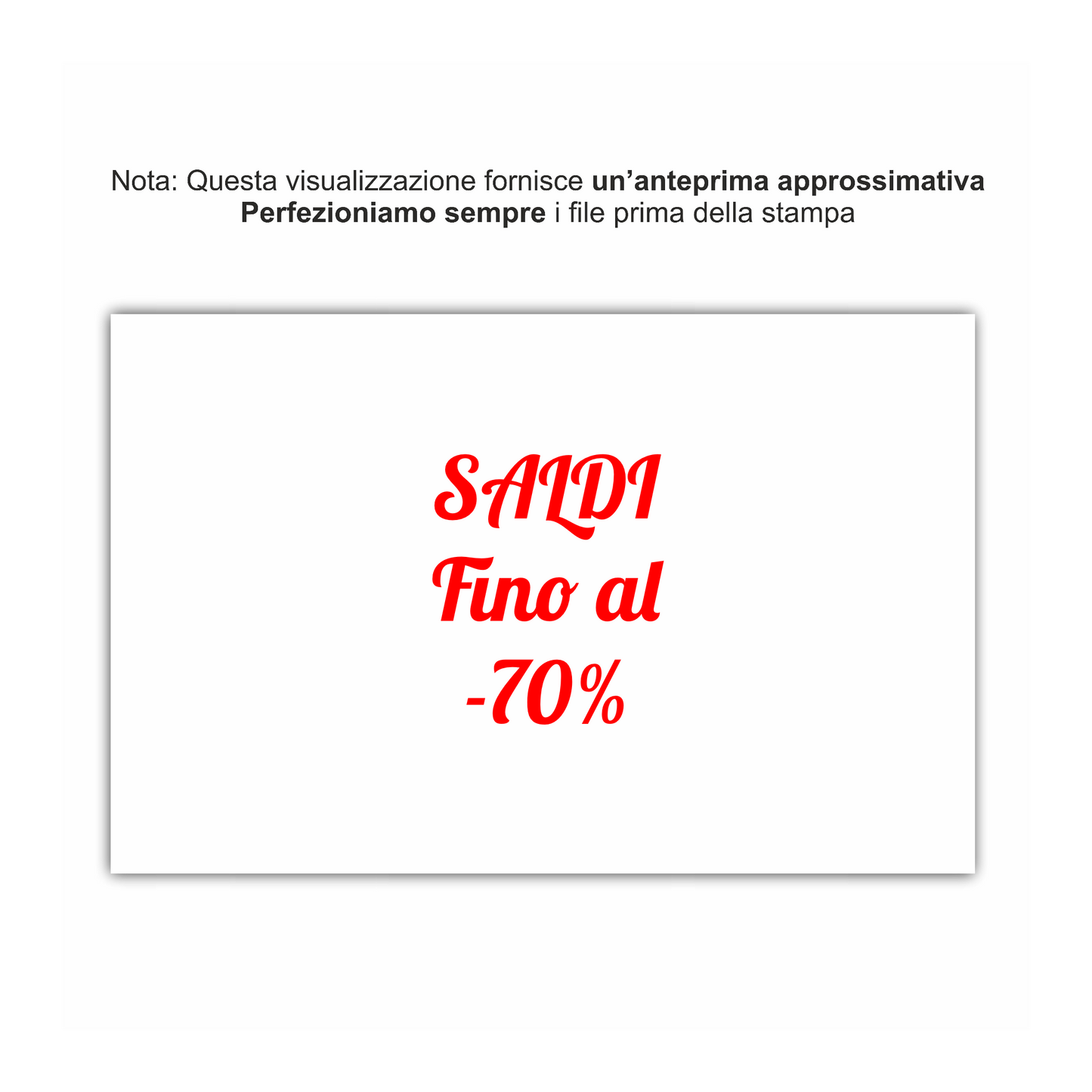 Adesivi saldi Rimovibili per Vetrine Personalizzabili - scegli COLORE - STILE TESTO - DIMENSIONE