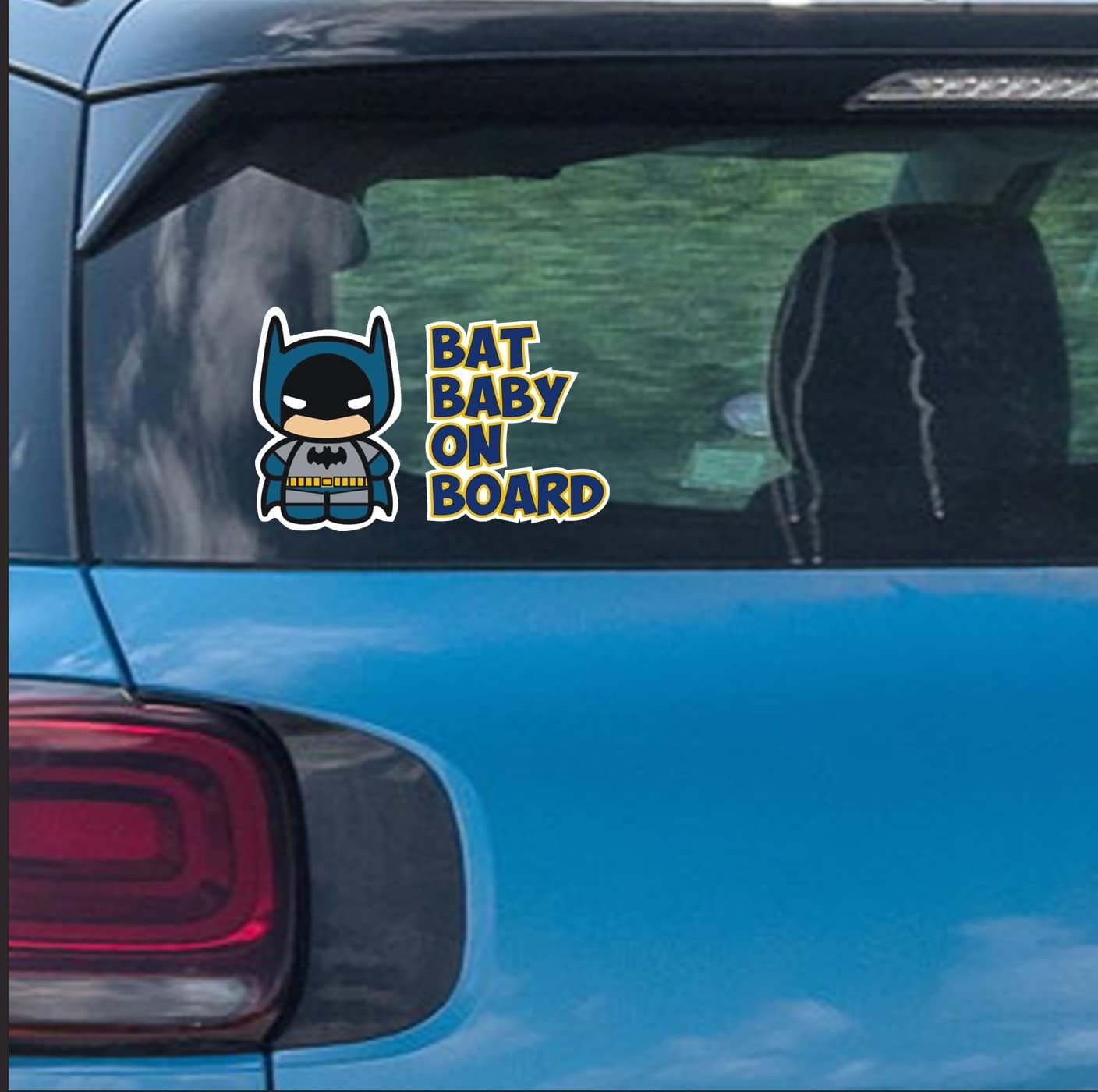 Adesivo BABY ON BOARD per auto - Bat-Baby - Bebè a bordo/Bebè In Car Decalcomanie Etichetta Sticker adesivo divertente supereroi