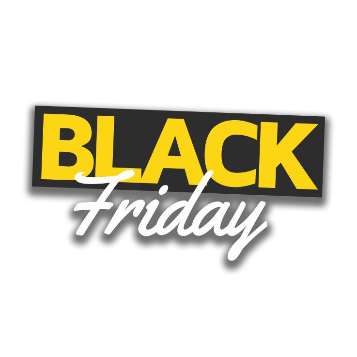 adesivo stickers black friday stampa e taglio