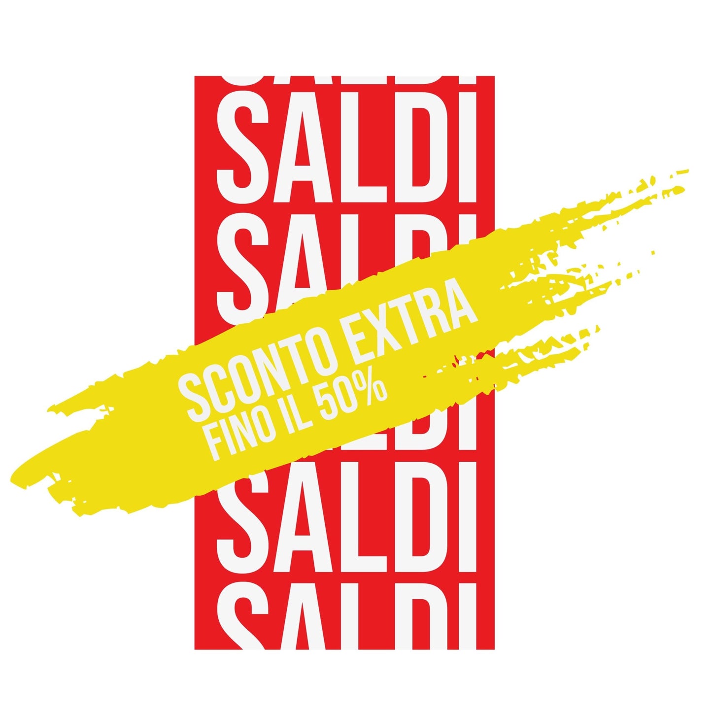 Vetrofania saldi con aggiunto Sconto Extra