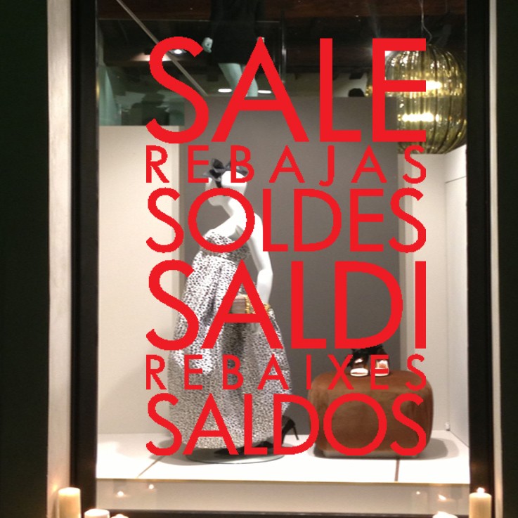 Saldi in tutte le lingue