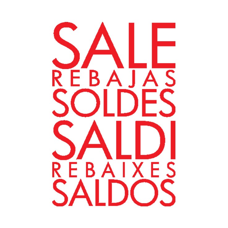 Saldi in tutte le lingue