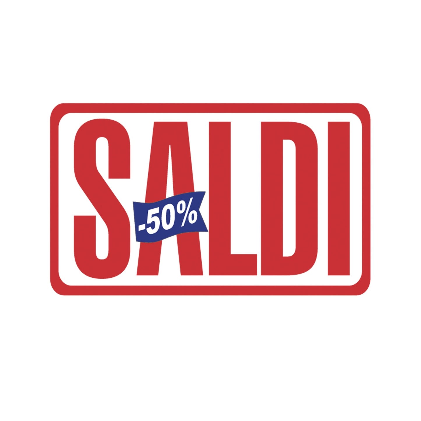 Adesivo Saldi bandierina Percentuale