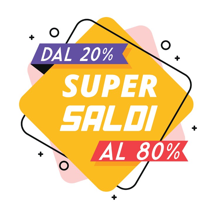 Super Saldi Stickers Promozionale con Percentuale