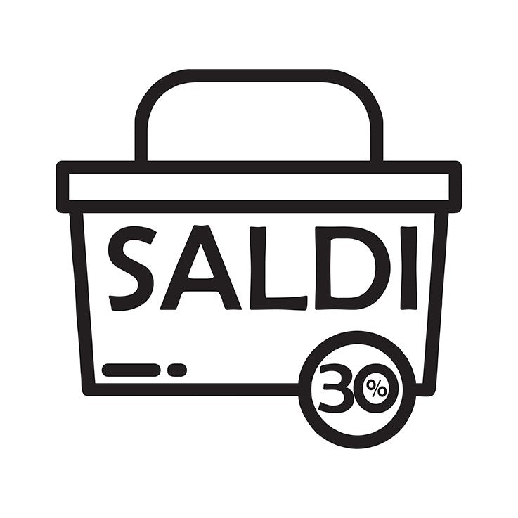 Stickers con Percentuale e Cestino Spesa Saldi