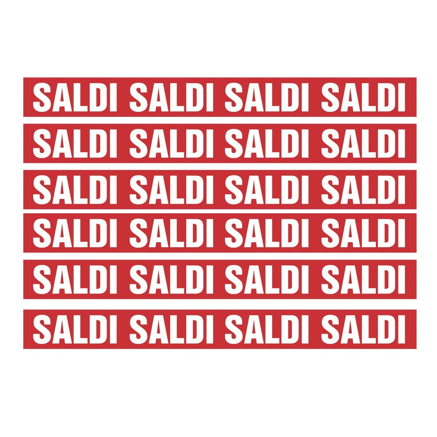 Vetrofania stickers fascia saldi