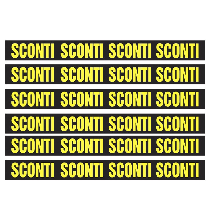 Vetrofania stickers fascia sconti