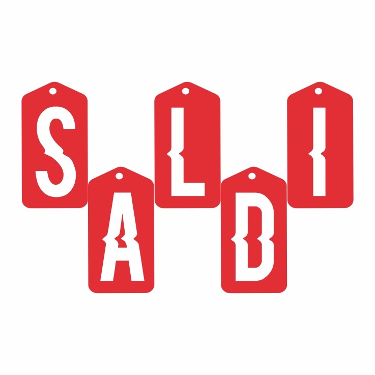 Saldi tipo Etichette Rosso con scritta vuota