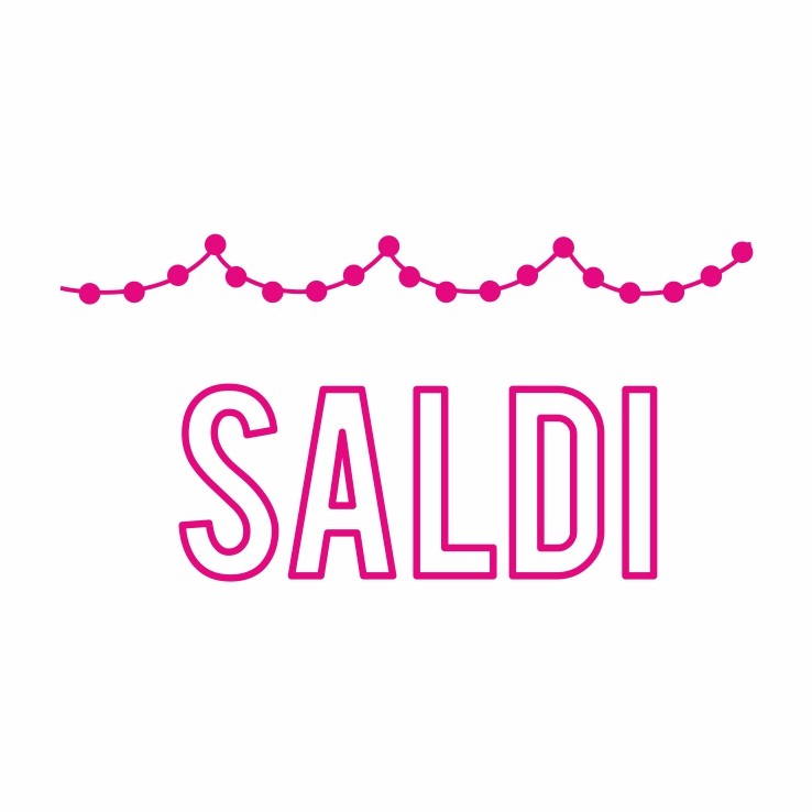 Scritta Saldi vuota con Cornice Adesiva