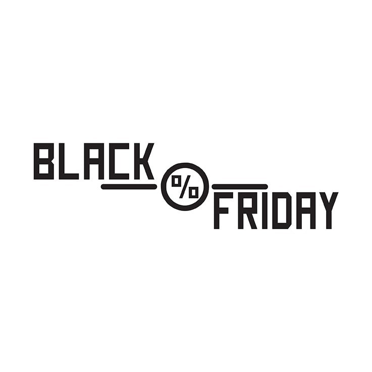 Vetrofania Black Friday con Percentuale