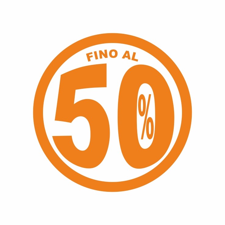 Stickers Saldi cerchio con Percentuale Adesivo
