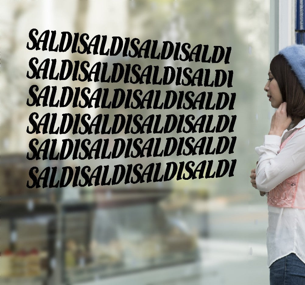 Stickers Saldi Decalcomania che si ripetono