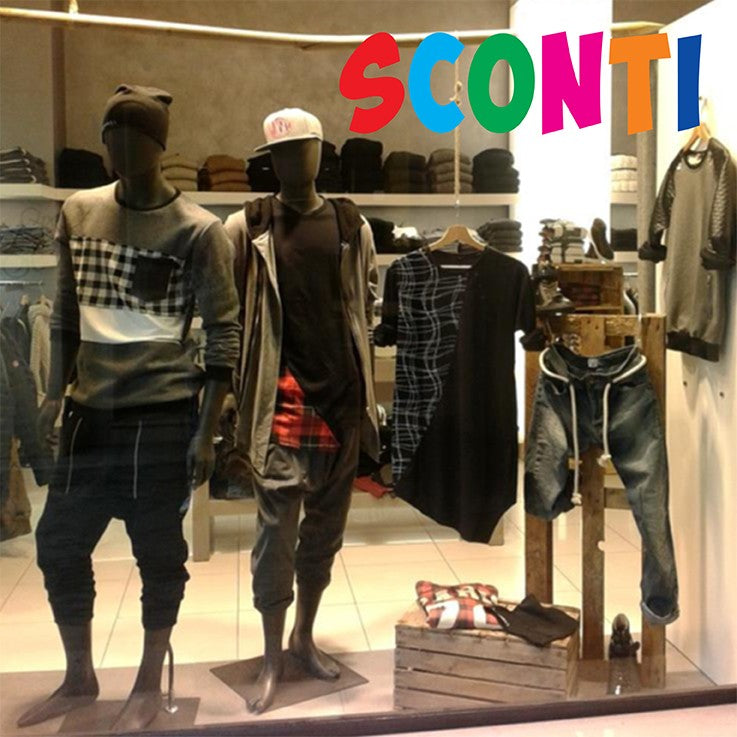 Sconti Adesivi per Vetrine Multicolore