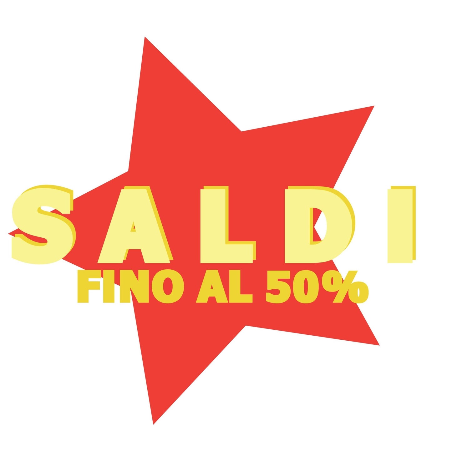 Vetrofania Saldi Stickers star