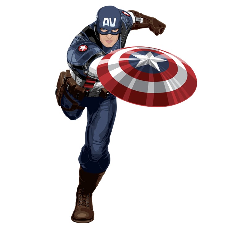Adesivo cameretta Ragazzi Capitan America