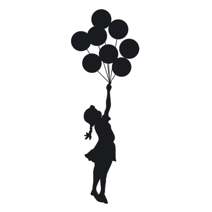 Stickers Banksy bambina con palloncini