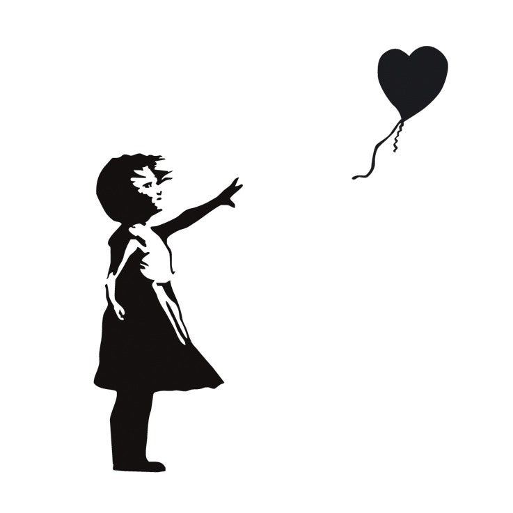Adesivo murale Banksy bambina