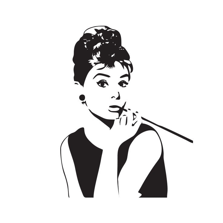 Adesivo murale Audrey Hepburn