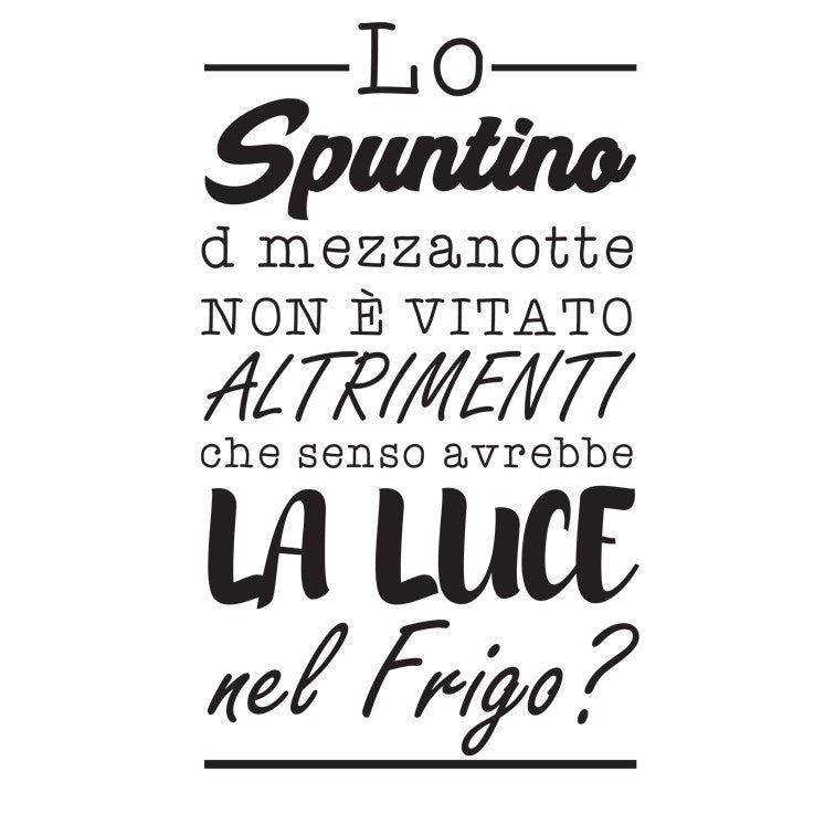 Adesivo Frigo lo Spuntino