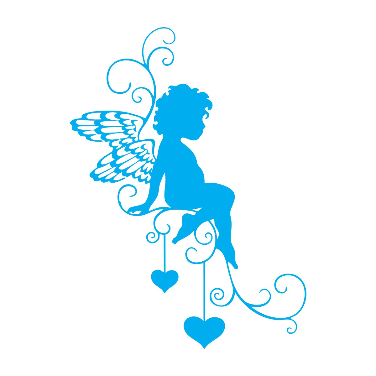 Adesivo murale angelo