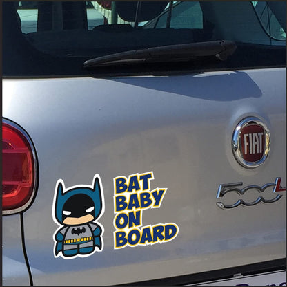 Adesivo BABY ON BOARD per auto - Bat-Baby - Bebè a bordo/Bebè In Car Decalcomanie Etichetta Sticker adesivo divertente supereroi
