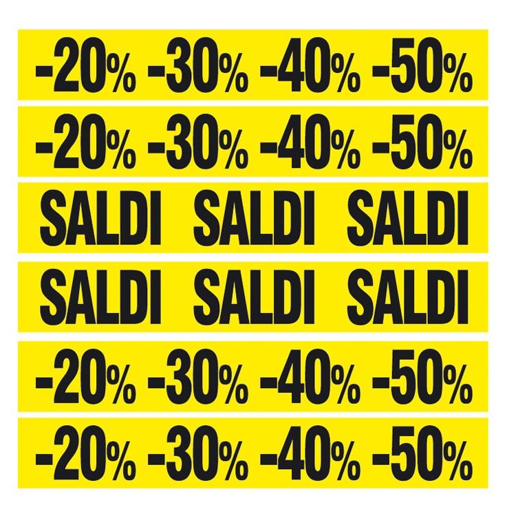 ADESIVI VETROFANIA FASCE SALDI CON PERCENTUALI