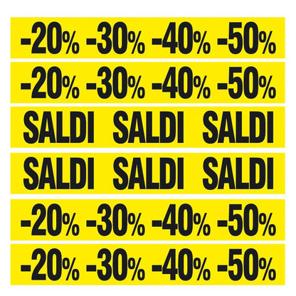 ADESIVI VETROFANIA FASCE SALDI CON PERCENTUALI