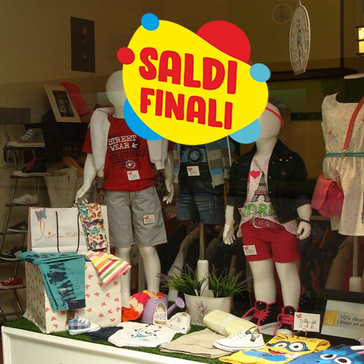 Adesivo Saldi Colour Full forma Rotonda