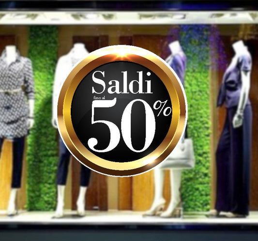 Decalcomania Cerchio Saldi percentuale effetto Brillante