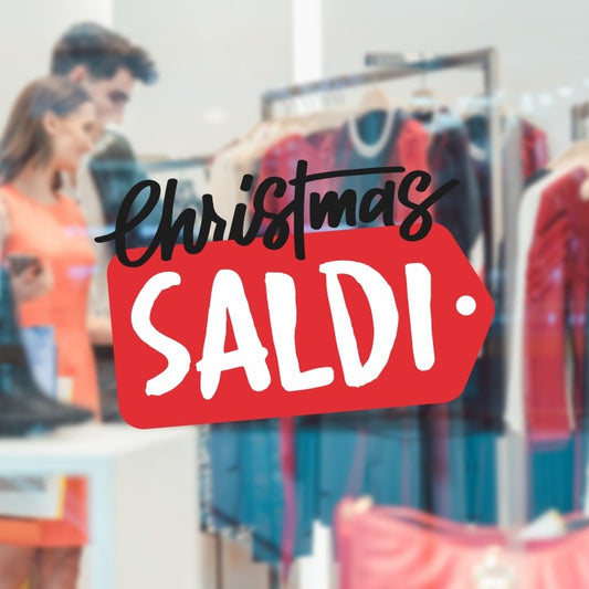 Etichetta Adesiva Saldi Natale