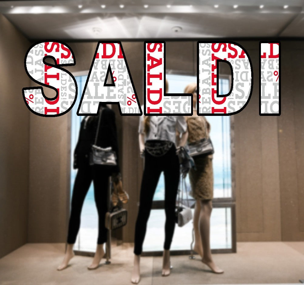Adesivo decorativo saldi grigio e rosso