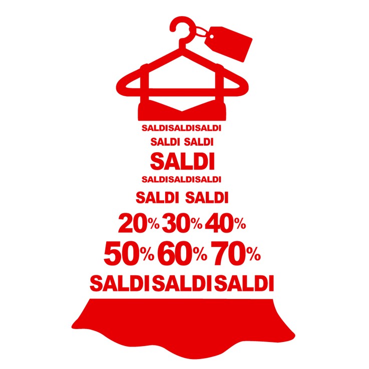 Adesivo Vetrofonia Saldi gonna