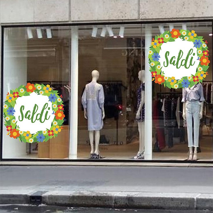 Ghirlanda Saldi Adesiva Con Fiori Estivi