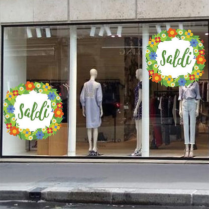 Ghirlanda Saldi Adesiva Con Fiori Estivi