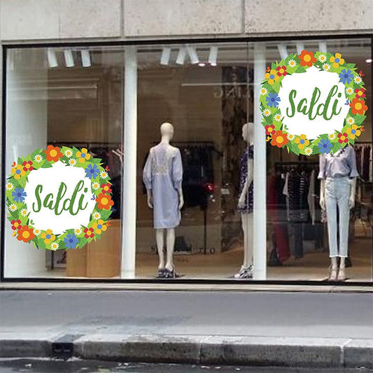 Ghirlanda Saldi Adesiva Con Fiori Estivi