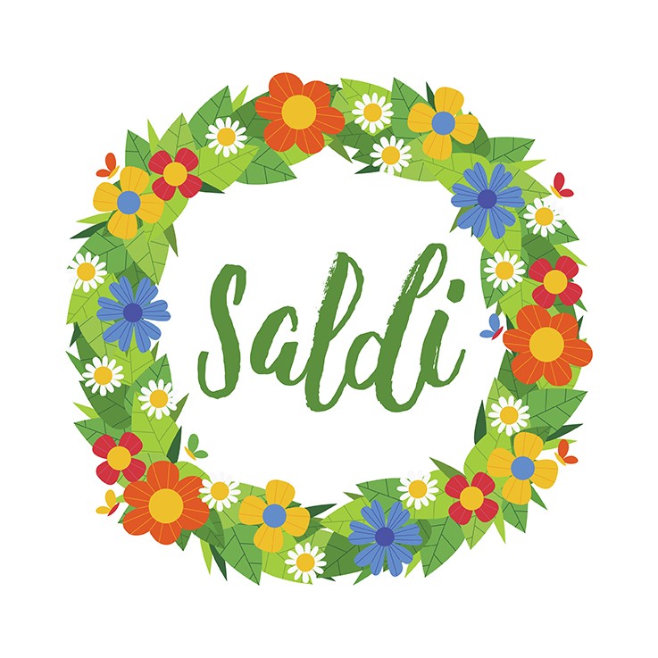 Ghirlanda Saldi Adesiva Con Fiori Estivi