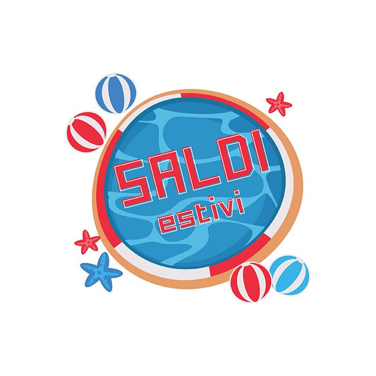 Saldi Estivi con Piscina Stickers Adesivo