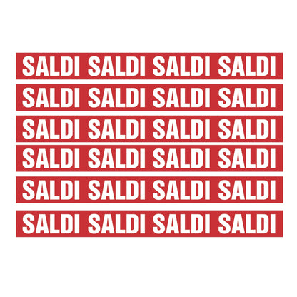 Vetrofania stickers fascia saldi