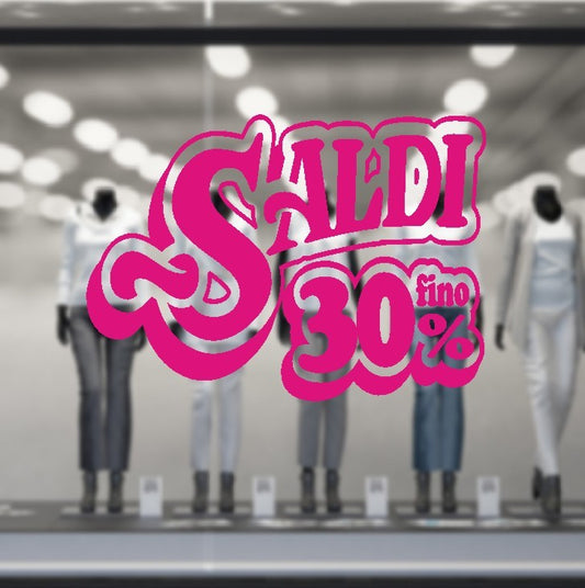 Saldi fashion con percentuale di vendita
