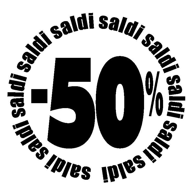Stencil Adesivo vetrofania 50% cerchio Saldi