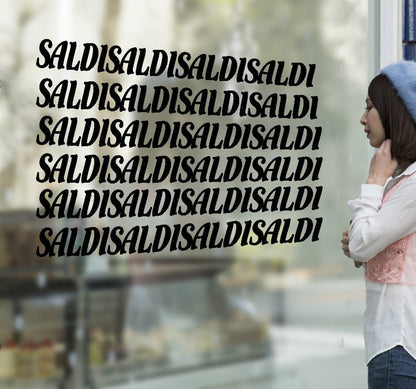Stickers Saldi Decalcomania che si ripetono