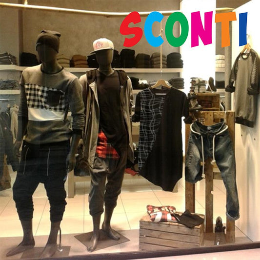 Sconti Adesivi per Vetrine Multicolore