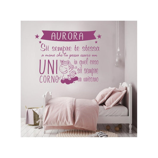 Adesivo Unicorno con nome