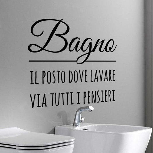 Adesivo murale bagno