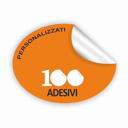 100 ADESIVI OVALI