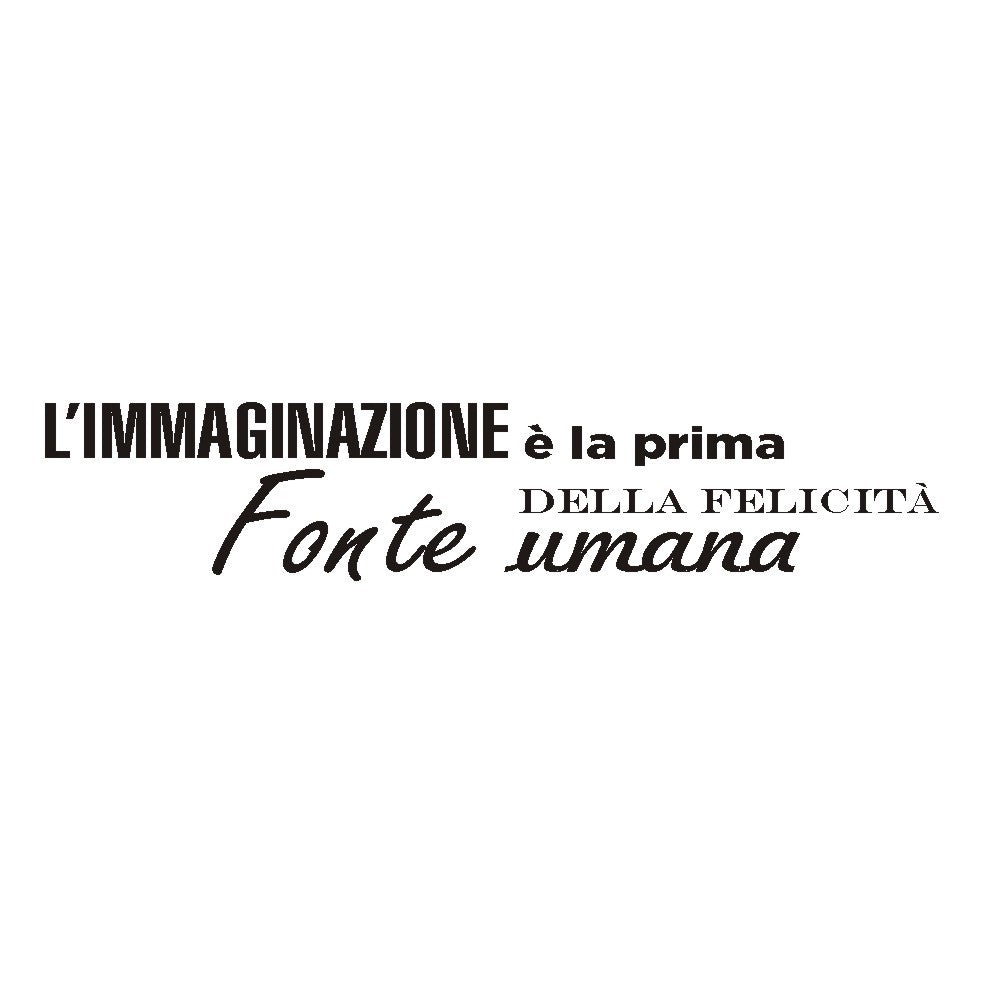 Adesivo immaginazione frase divano