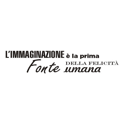 Adesivo immaginazione frase divano
