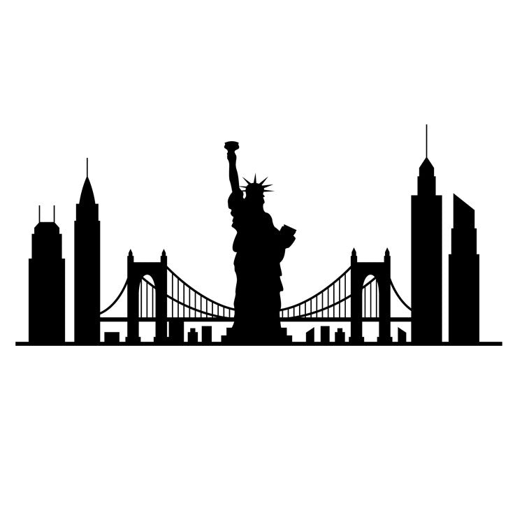 Sticker murale statua della libertà new york