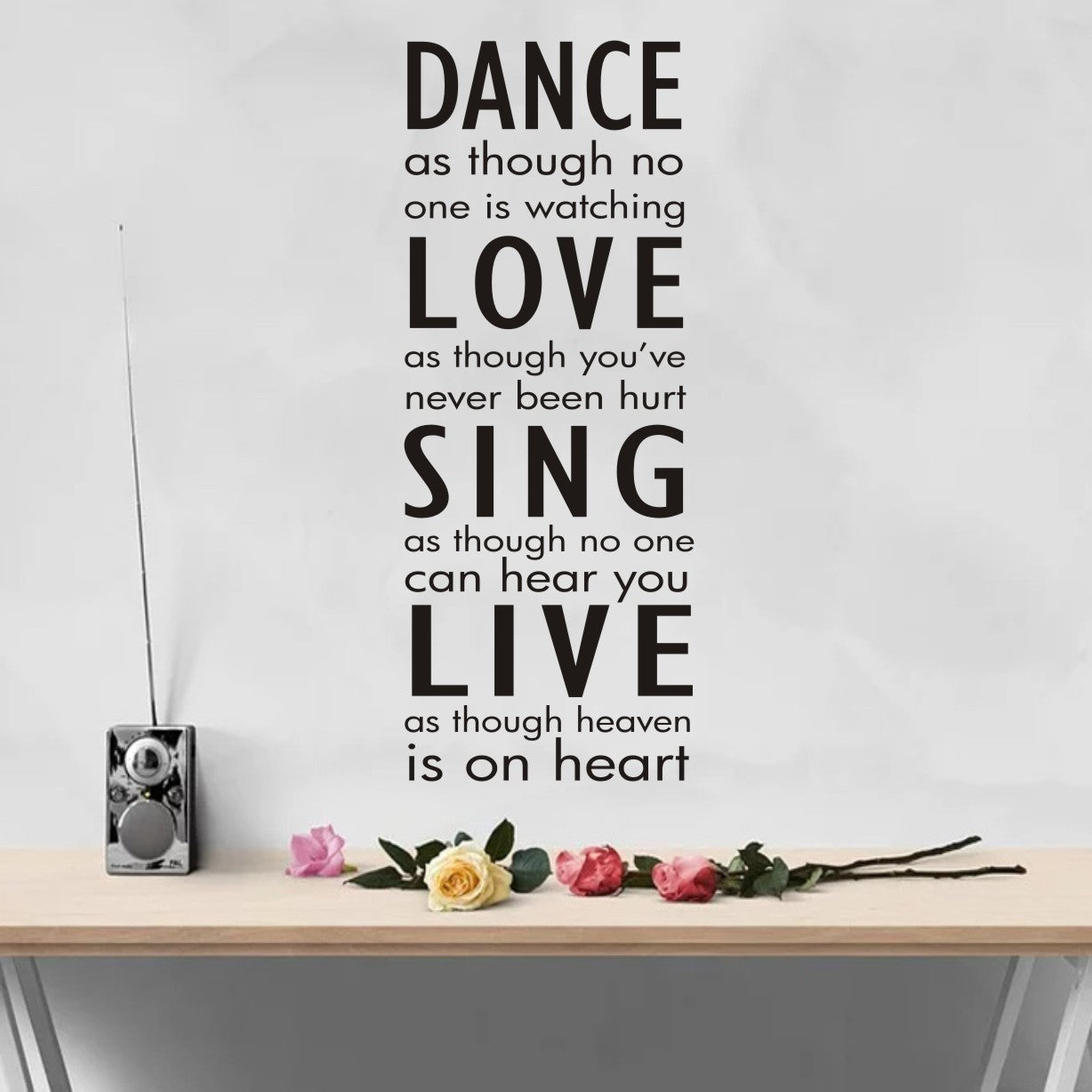 Adesivo scritta dance love