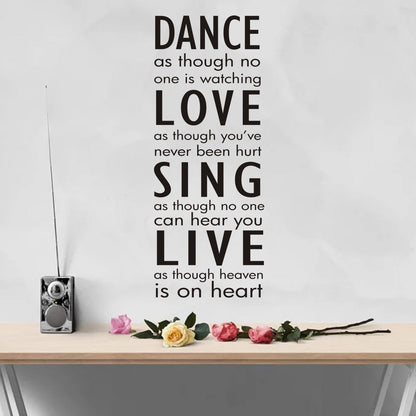 Adesivo scritta dance love